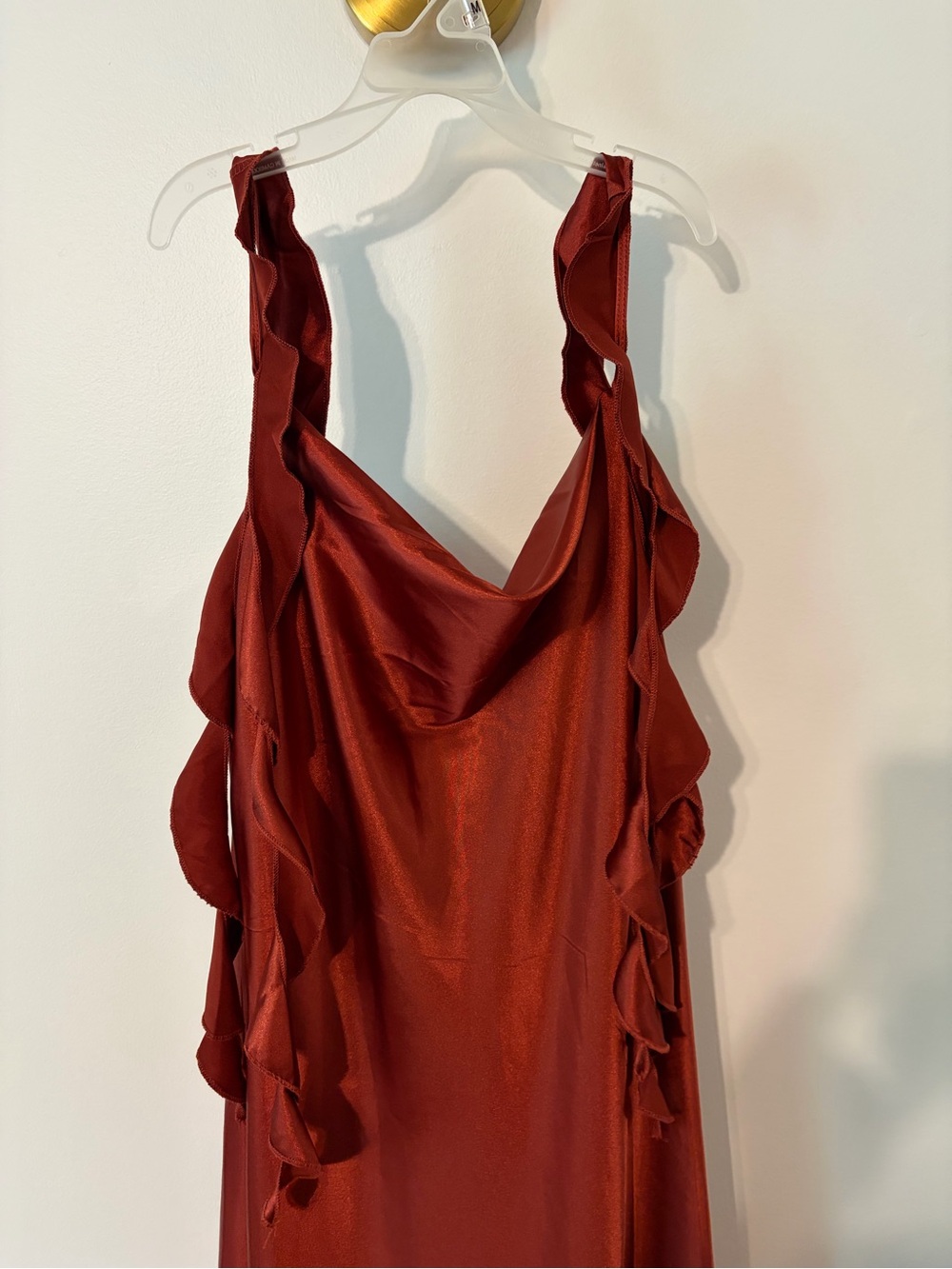 Sincerely Jules Deep Copper Satin Slip Dress - Never Worn!